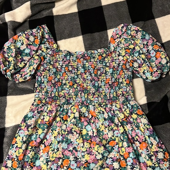 GAP Floral Puffy Sleeved dress size XL - Picture 2 of 12